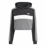 Damen-Trainingsanzug Adidas Tiberio 3- Stripes Colorblock Schwarz Grau
