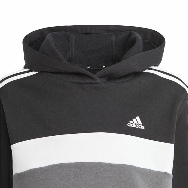Damen-Trainingsanzug Adidas Tiberio 3- Stripes Colorblock Schwarz Grau