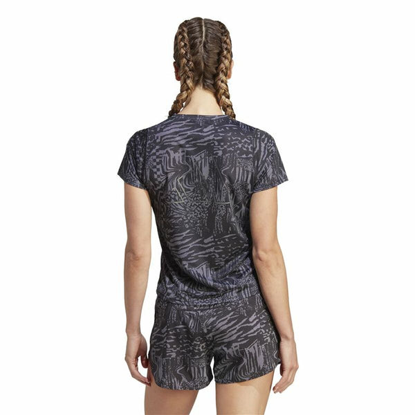 Damen Kurzarm-T-Shirt Adidas Ri 3B Aop Schwarz