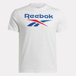 Herren Kurzarm-T-Shirt Reebok Identity Big Stacked Logo Weiß