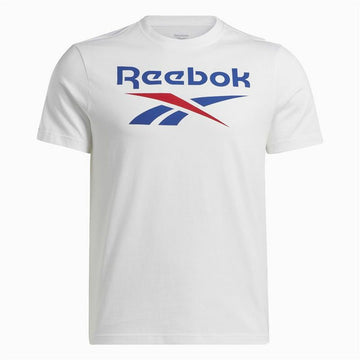 Herren Kurzarm-T-Shirt Reebok Identity Big Stacked Logo Weiß