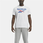Herren Kurzarm-T-Shirt Reebok Identity Big Stacked Logo Weiß