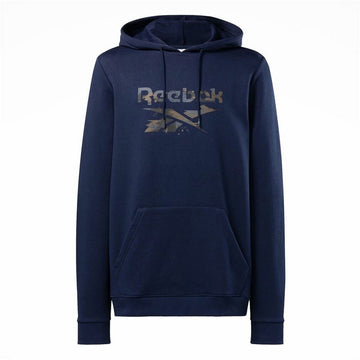 Herren Sweater mit Kapuze Reebok Identity Modern Camo Oth Blau Marineblau