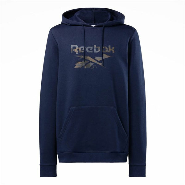 Herren Sweater mit Kapuze Reebok Identity Modern Camo Oth Blau Marineblau