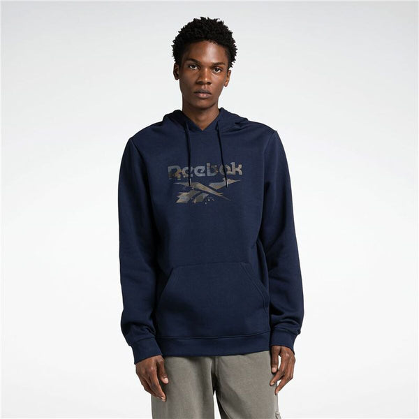 Herren Sweater mit Kapuze Reebok Identity Modern Camo Oth Blau Marineblau