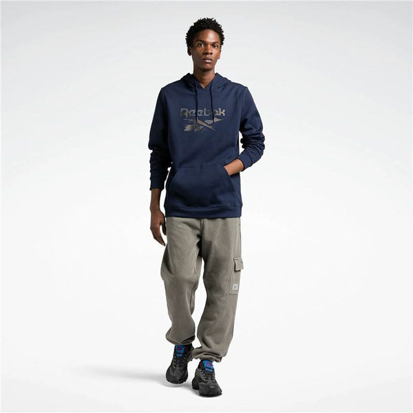 Herren Sweater mit Kapuze Reebok Identity Modern Camo Oth Blau Marineblau
