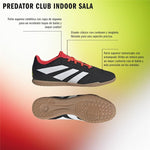 Hallenfußballschuhe für Erwachsene Adidas Sala Predator Club In Schwarz
