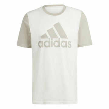 Herren Kurzarm-T-Shirt Adidas Big Logo Single Beige