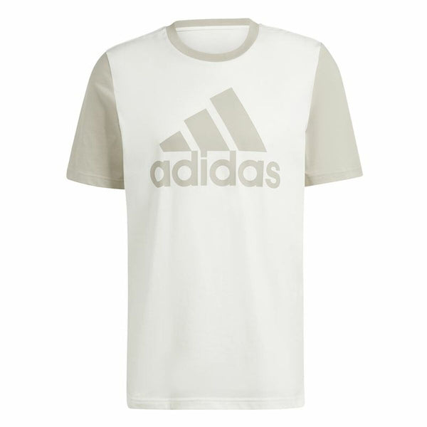 Herren Kurzarm-T-Shirt Adidas Big Logo Single Beige