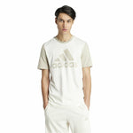 Herren Kurzarm-T-Shirt Adidas Big Logo Single Beige