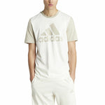 Herren Kurzarm-T-Shirt Adidas Big Logo Single Beige