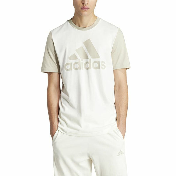 Herren Kurzarm-T-Shirt Adidas Big Logo Single Beige