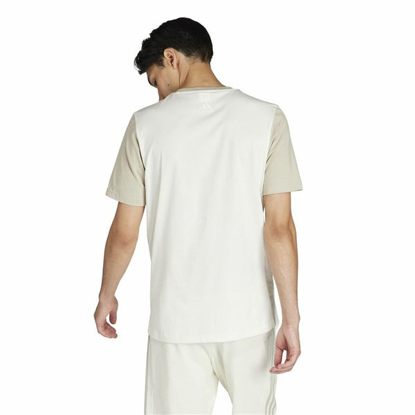 Herren Kurzarm-T-Shirt Adidas Big Logo Single Beige