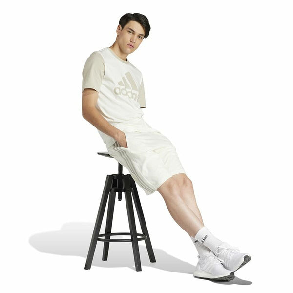 Herren Kurzarm-T-Shirt Adidas Big Logo Single Beige