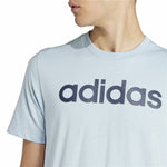 Herren Kurzarm-T-Shirt Adidas Lin Sj Hellblau