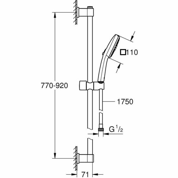 Dusche Säule Grohe Vitalio Comfort 110 Silikon