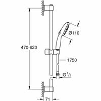 Dusche Säule Grohe Vitalio Start 110 Silikon