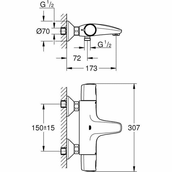 Mischbatterie Grohe Metall Messing