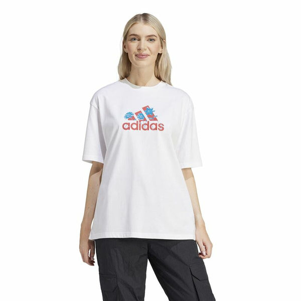 Damen Kurzarm-T-Shirt Adidas Flower Badge of Sports Gt