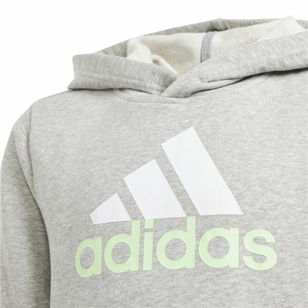 Jungen Sweater mit Kapuze Adidas U Bl 2 Hellgrau