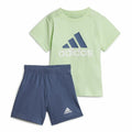 Baby-Sportset Adidas Bl Cotton Set Infantil Blau Hellgrün