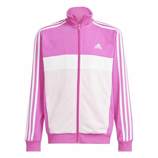 Damen-Trainingsanzug Adidas 3Stripes Tiberio Schwarz Dunkelrosa