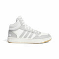 Casual Damenturnschuh Adidas Hoops 3.0 Mid Weiß