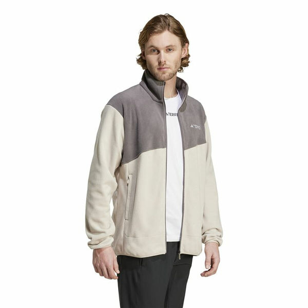 Fleece Adidas Terrex Multi Full Zip Fleece Beige Herren