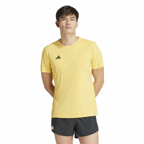 Herren Kurzarm-T-Shirt Adidas Adizero Essentials Gelb