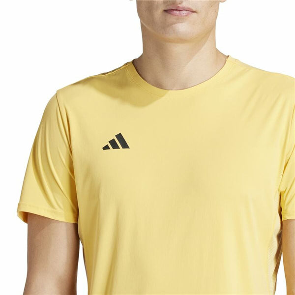 Herren Kurzarm-T-Shirt Adidas Adizero Essentials Gelb