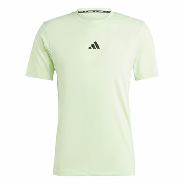 Herren Kurzarm-T-Shirt Adidas Essentials Wo Logo Zitronengrün