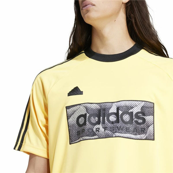 Herren Kurzarm-T-Shirt Adidas Tiro Aop Gelb