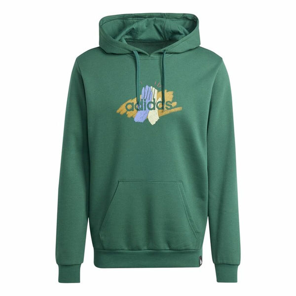 Herren Sweater mit Kapuze Adidas Codes Graphic grün