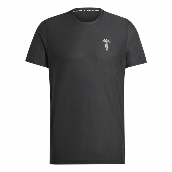 Herren Kurzarm-T-Shirt Adidas Running Ice Cream Graphic Schwarz