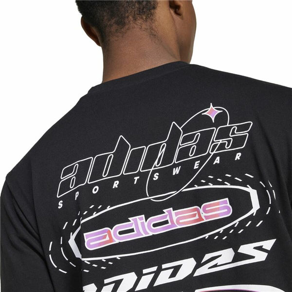 Herren Kurzarm-T-Shirt Adidas House Of Tiro Summer Graphic Schwarz