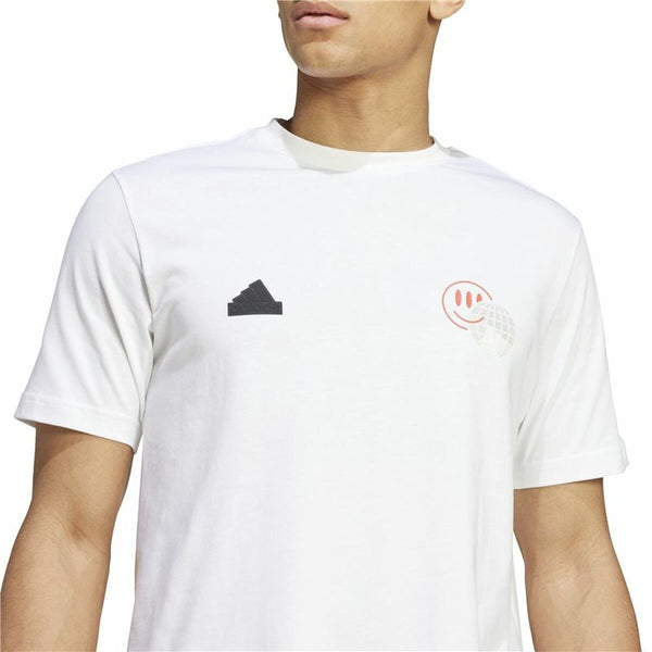 Herren Kurzarm-T-Shirt Adidas House Of Tiro Summer Graphic Weiß