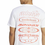 Herren Kurzarm-T-Shirt Adidas House Of Tiro Summer Graphic Weiß