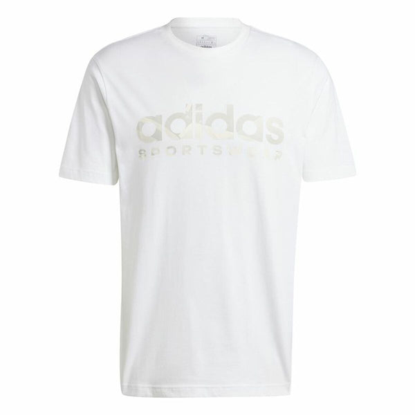 Herren Kurzarm-T-Shirt Adidas House Of Tiro Summer Linear Graphic Weiß
