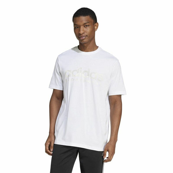 Herren Kurzarm-T-Shirt Adidas House Of Tiro Summer Linear Graphic Weiß