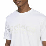 Herren Kurzarm-T-Shirt Adidas House Of Tiro Summer Linear Graphic Weiß