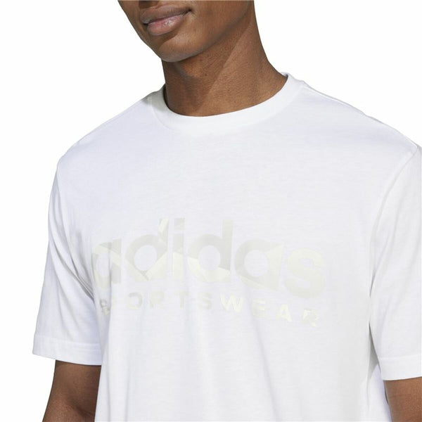 Herren Kurzarm-T-Shirt Adidas House Of Tiro Summer Linear Graphic Weiß
