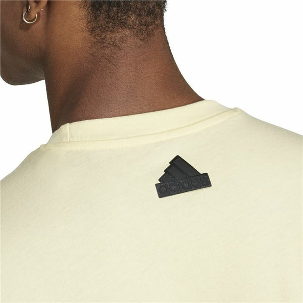 Herren Kurzarm-T-Shirt Adidas House Of Tiro Summer Linear Graphic Gelb