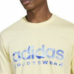Herren Kurzarm-T-Shirt Adidas House Of Tiro Summer Linear Graphic Gelb