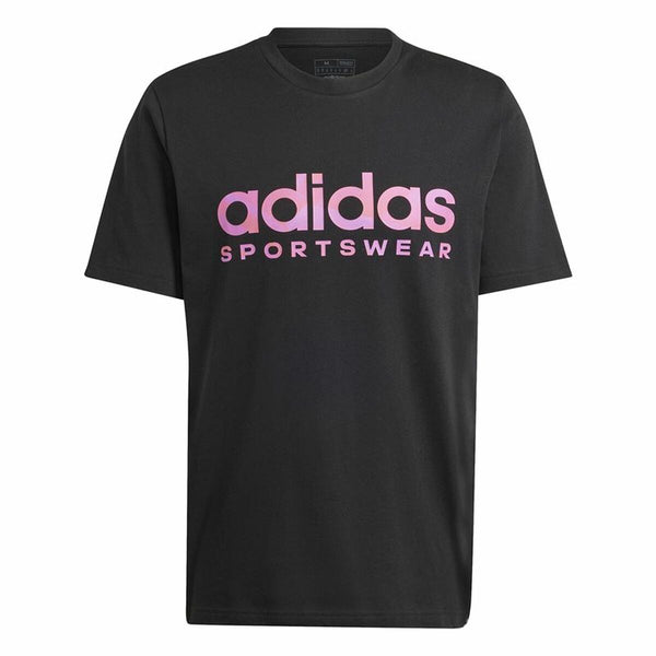 Herren Kurzarm-T-Shirt Adidas House Of Tiro Summer Linear Graphic Schwarz