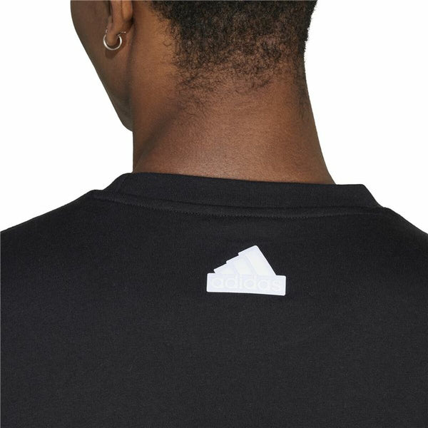 Herren Kurzarm-T-Shirt Adidas House Of Tiro Summer Linear Graphic Schwarz