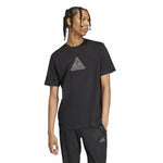 Herren Kurzarm-T-Shirt Adidas House Of Tiro Metallic Graphic Schwarz