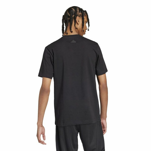 Herren Kurzarm-T-Shirt Adidas House Of Tiro Metallic Graphic Schwarz