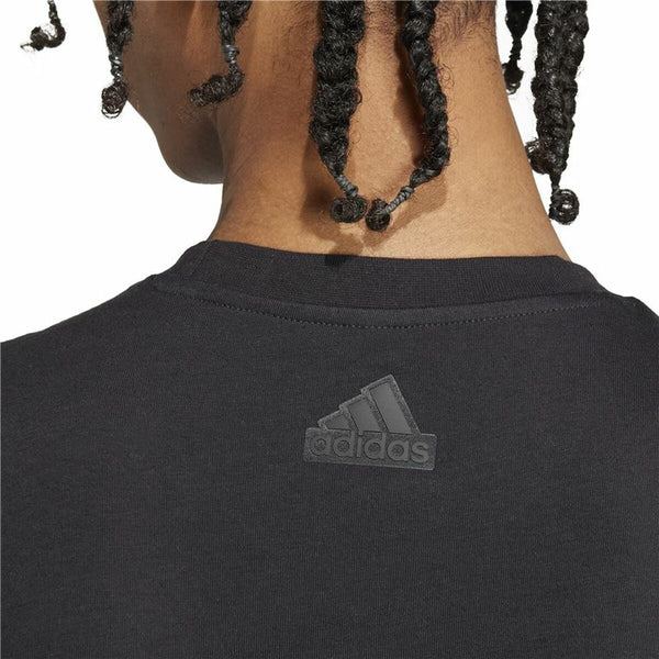 Herren Kurzarm-T-Shirt Adidas House Of Tiro Metallic Graphic Schwarz