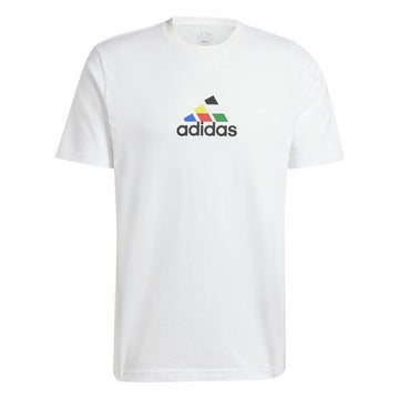 Herren Kurzarm-T-Shirt Adidas House Of Tiro Nations Graphic Weiß