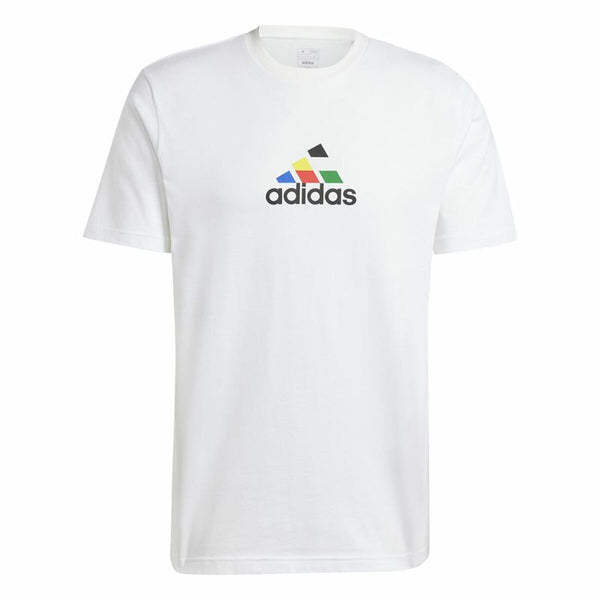 Herren Kurzarm-T-Shirt Adidas House Of Tiro Nations Graphic Weiß